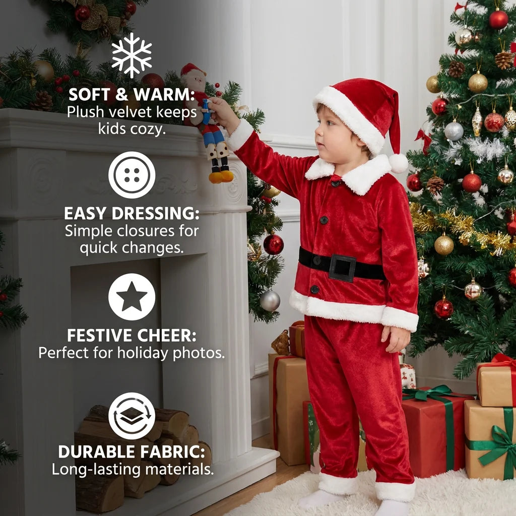 Baby Santa Costume Set
