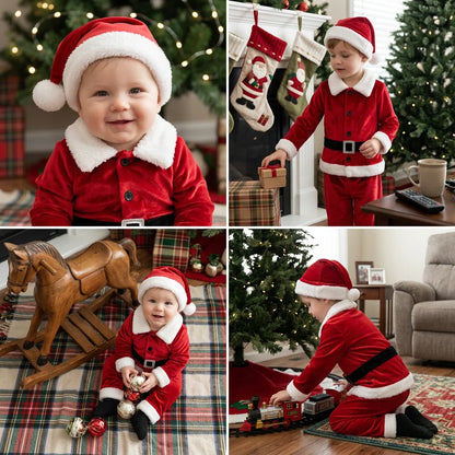 Baby Santa Costume Set