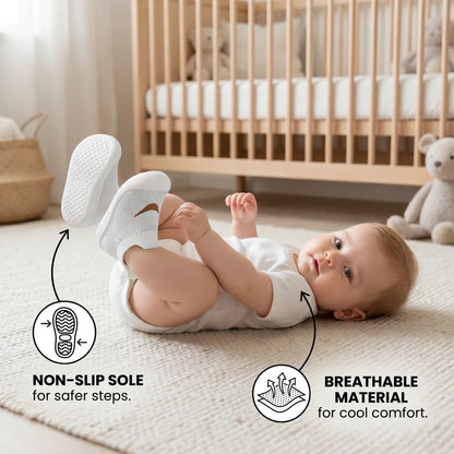 Baby Sock Shoes with Flexible Rubber Soles